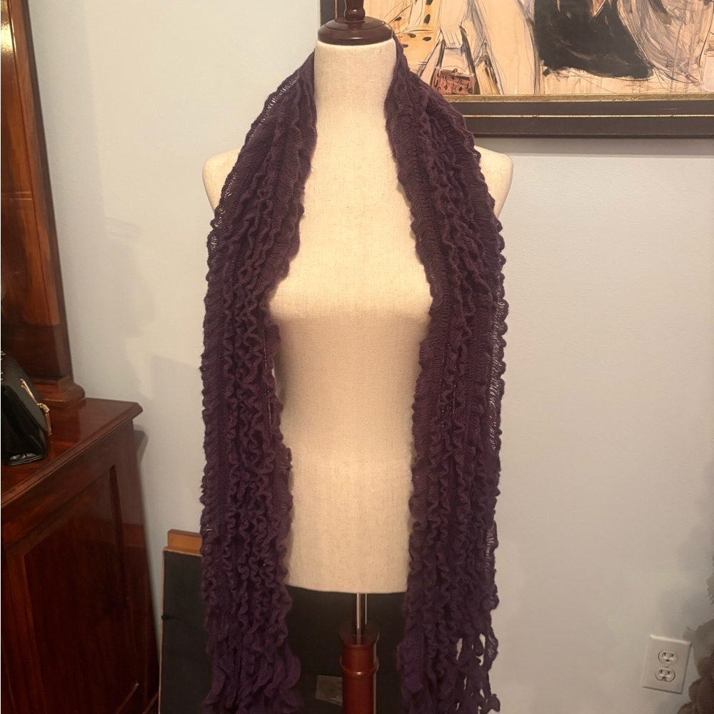 Purple Knit Scarf
